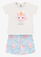Rovi Kids - Conjunto Feminino Blusa com Shorts Rosa - variação: Bege