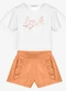 Trick Nick - Conjunto Feminino Blusa com Shorts Branco - variação: Branco