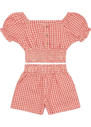 Trick Nick - Conjunto Feminino Blusa com Shorts Laranja - TRICK NICK