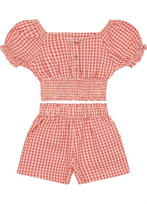 Trick Nick - Conjunto Feminino Blusa com Shorts Laranja 1