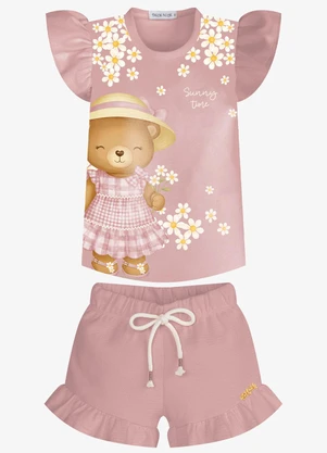Trick Nick - Conjunto Feminino Blusa com Shorts Rosa - TRICK NICK