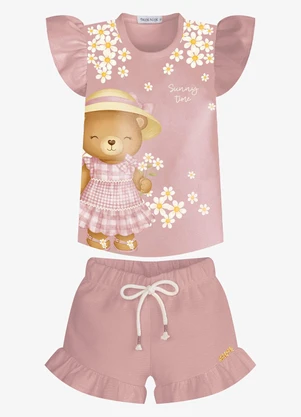 Trick Nick - Conjunto Feminino Blusa com Shorts Rosa - TRICK NICK