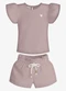Trick Nick - Conjunto Feminino Blusa com Shorts Amarelo - variação: Rosa