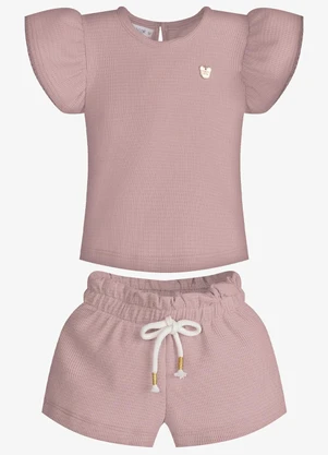Trick Nick - Conjunto Feminino Blusa com Shorts Rosa - TRICK NICK