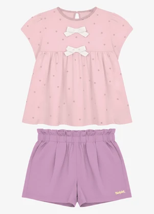 Trick Nick - Conjunto Feminino Blusa com Shorts Rosa - TRICK NICK