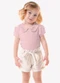 Trick Nick - Conjunto Feminino Blusa com Shorts Branco - variação: Rosa