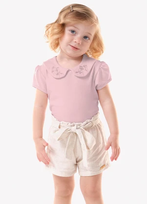 Trick Nick - Conjunto Feminino Blusa com Shorts Rosa - TRICK NICK