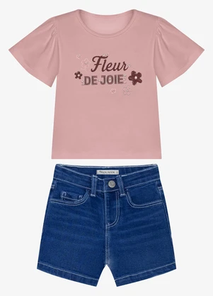 Trick Nick - Conjunto Feminino Blusa com Shorts Rosa - TRICK NICK