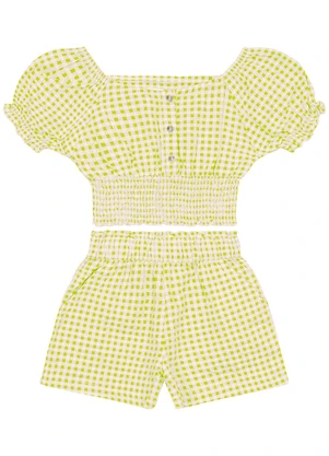 Trick Nick - Conjunto Feminino Blusa com Shorts Verde - TRICK NICK