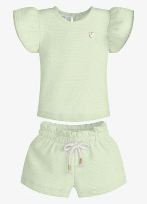Trick Nick - Conjunto Feminino Blusa com Shorts Verde - TRICK NICK
