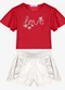 Trick Nick - Conjunto Feminino Blusa com Shorts Vermelho - variação: Vermelho