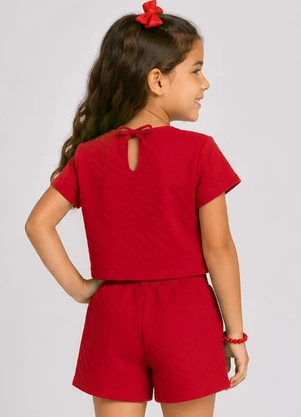 Select - Conjunto Feminino Blusa e Short Vermelho - SELECT