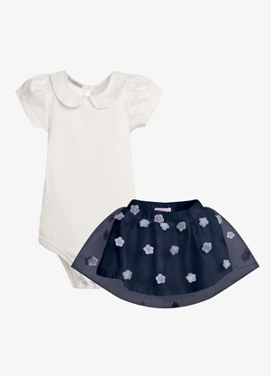 Trick Nick - Conjunto Feminino Body com Saia Bege - TRICK NICK