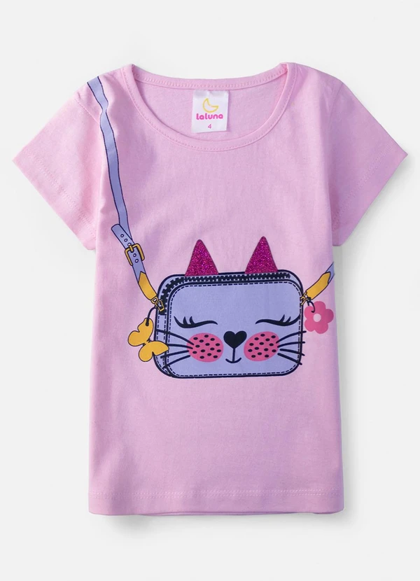 Laluna - Conjunto Feminino Bolsinha Gato Rosa 3