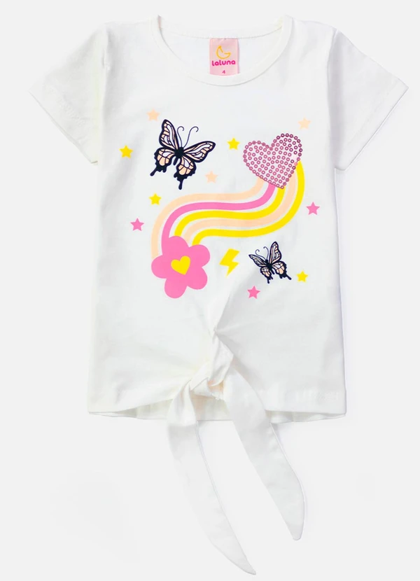 Laluna - Conjunto Feminino Borboletas Creme 3