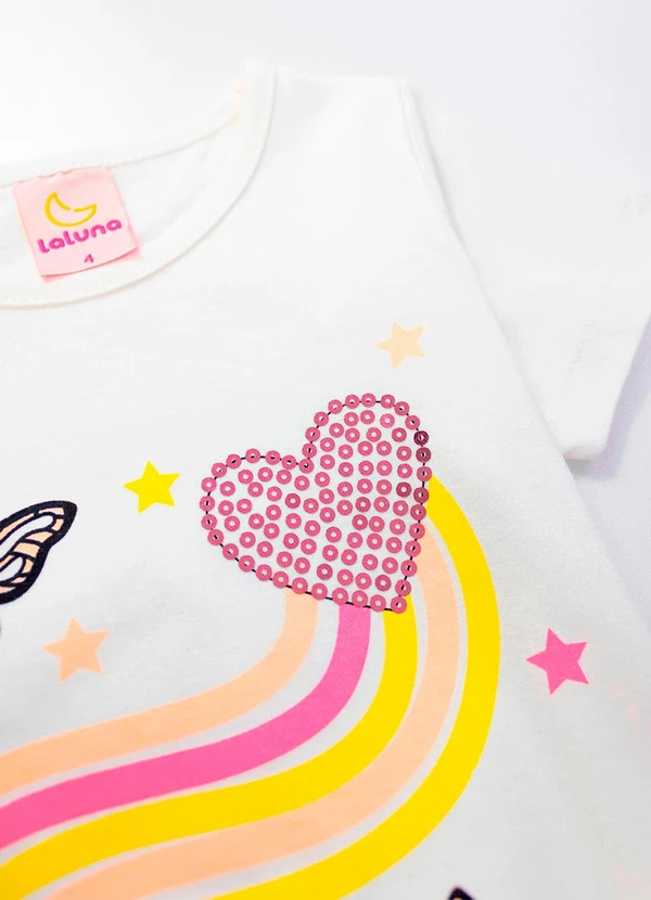 Laluna - Conjunto Feminino Borboletas Creme 5