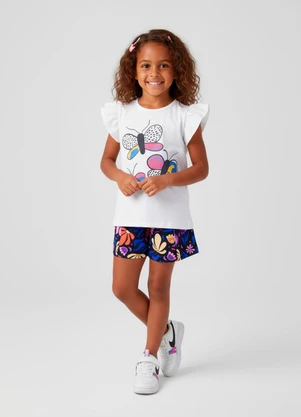 Laluna - Conjunto Feminino Borboletas Creme - LALUNA