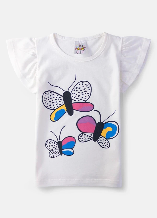 Laluna - Conjunto Feminino Borboletas Creme 3