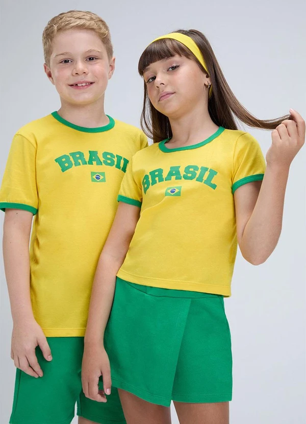 Vida Costeira - Conjunto Feminino Brasil Copa Verão Amarelo 4