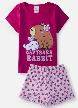 Laluna - Conjunto Feminino Capybara Rabbit Pink - LALUNA