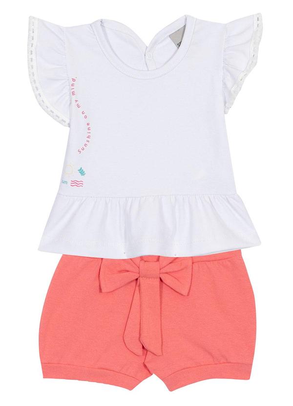 Sempre Kids - Conjunto Feminino Cotton Branco