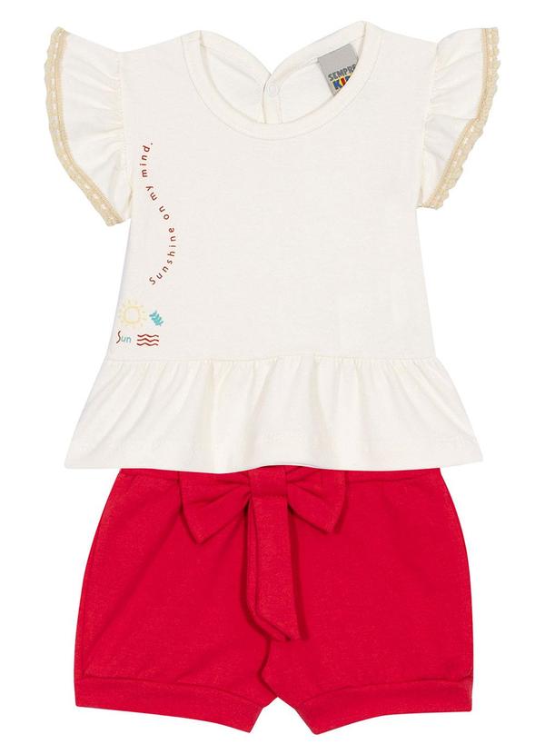 Sempre Kids - Conjunto Feminino Cotton Marfim 1