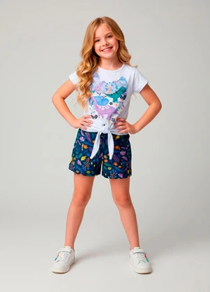 Laluna - Conjunto Feminino Dino Branco - LALUNA