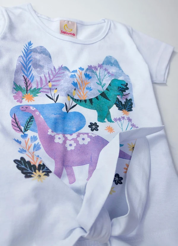 Laluna - Conjunto Feminino Dino Branco 5