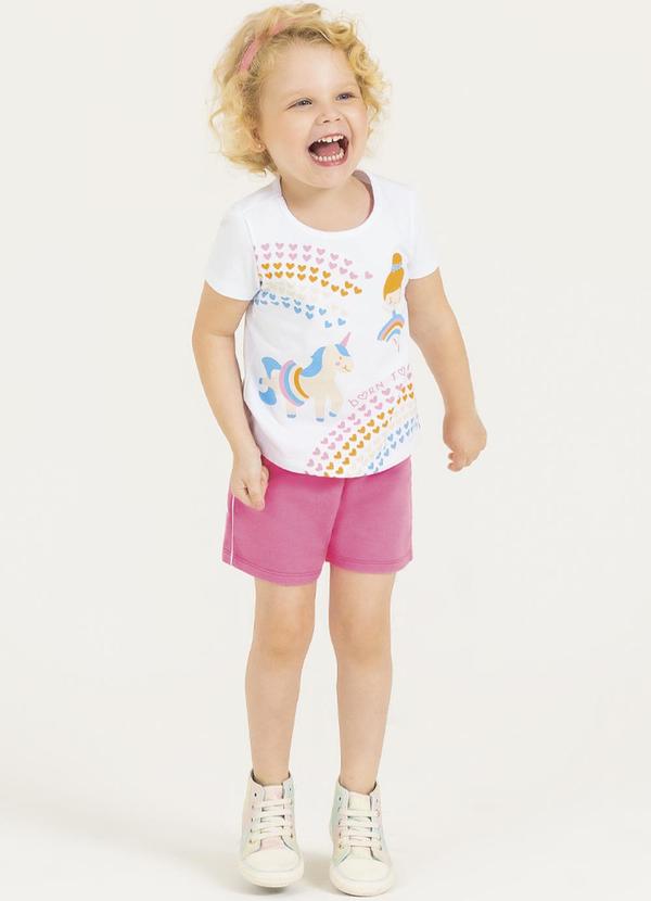 Cativa Kids - Conjunto Feminino em Meia Malha Branco 1