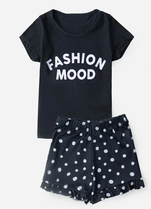 Laluna - Conjunto Feminino Fashion Mood Preto - LALUNA