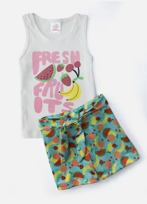 Laluna - Conjunto Feminino Fresh Fruits Creme - LALUNA