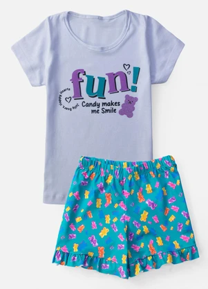 Laluna - Conjunto Feminino Fun Urso Branco - LALUNA