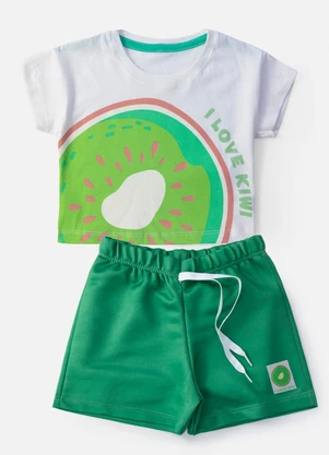 Laluna - Conjunto Feminino I Love Kiwi Creme - LALUNA