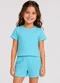 Select - Conjunto Feminino Infantil Blusa e Short Azul - variação: Azul