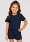 Select - Conjunto Feminino Infantil Blusa e Short Azul - variação: Azul