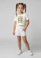 Select - Conjunto Feminino Infantil Blusa e Short Bege - variação: Bege