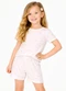 Select - Conjunto Feminino Infantil Blusa e Short Rosa - variação: Rosa