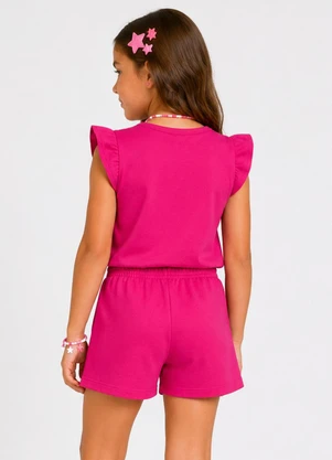 Select - Conjunto Feminino Infantil Blusa e Short Rosa - SELECT