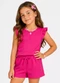 Select - Conjunto Feminino Infantil Blusa e Short Rosa - variação: Rosa