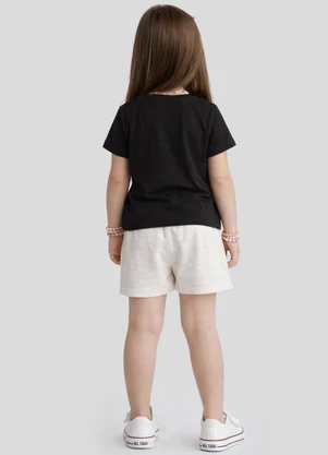 Select - Conjunto Feminino Infantil Short e Blusa Bege - SELECT