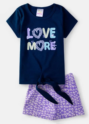 Laluna - Conjunto Feminino Love More Marinho - LALUNA