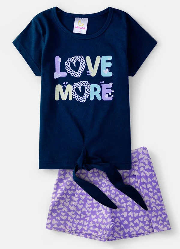 Laluna - Conjunto Feminino Love More Marinho 2