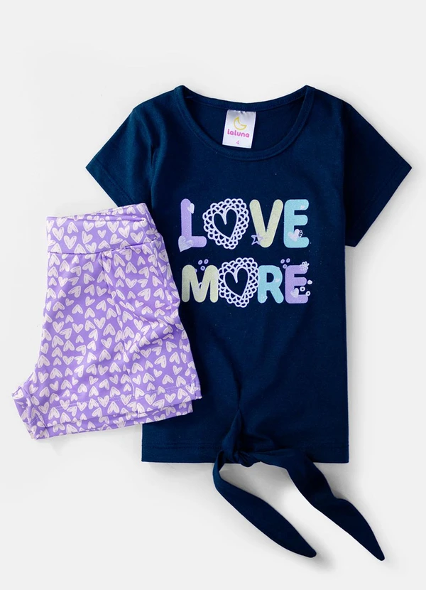 Laluna - Conjunto Feminino Love More Marinho 3