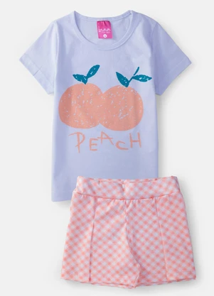 Laluna - Conjunto Feminino Peach Branco - LALUNA