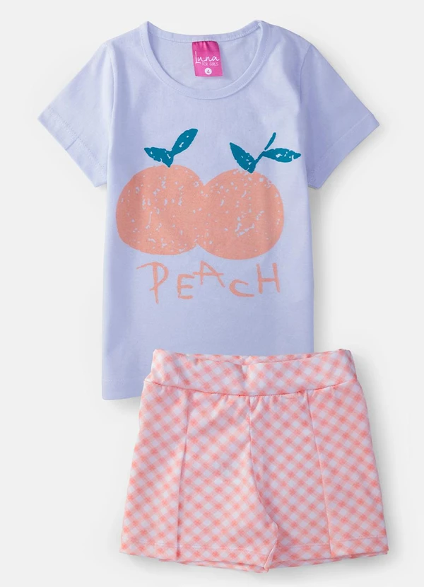 Laluna - Conjunto Feminino Peach Branco 2