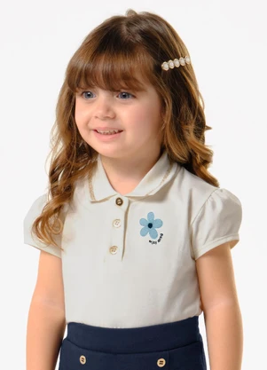 Trick Nick - Conjunto Feminino Polo com Shorts Saia Bege - TRICK NICK