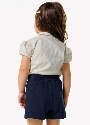Trick Nick - Conjunto Feminino Polo com Shorts Saia Bege - TRICK NICK