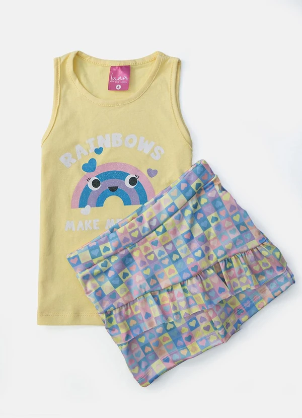 Laluna - Conjunto Feminino Rainbows Amarelo 3