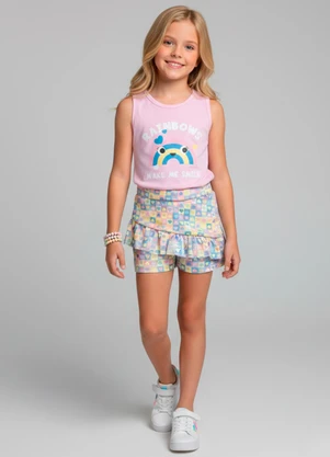 Laluna - Conjunto Feminino Rainbows Rosa - LALUNA