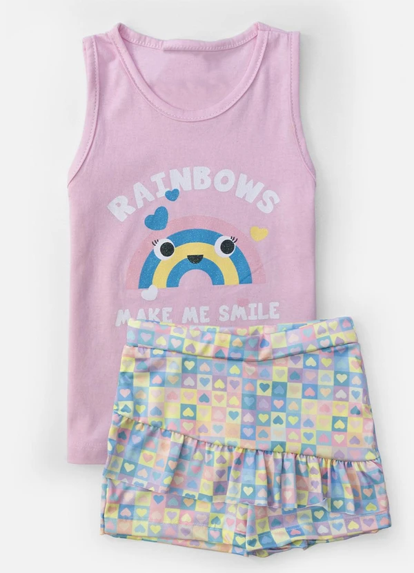 Laluna - Conjunto Feminino Rainbows Rosa 2